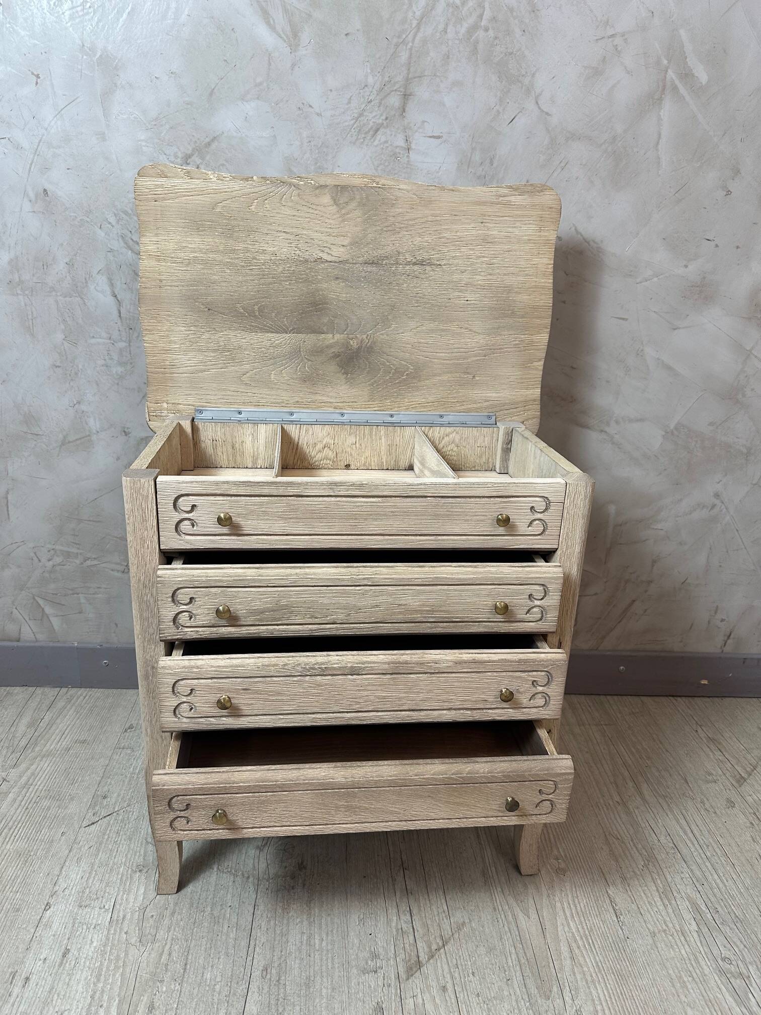 Small sanded chest of drawers