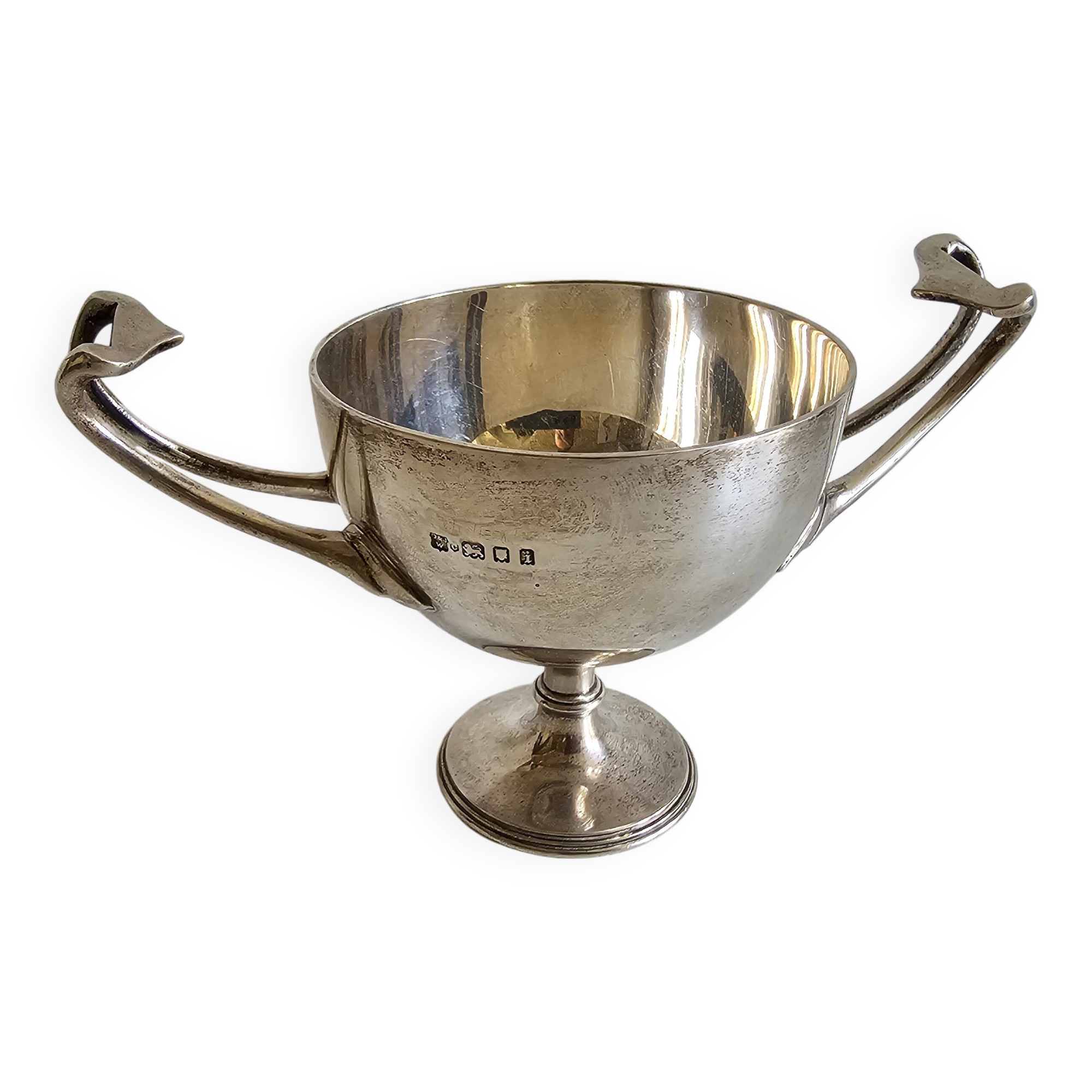 George V Style Solid Silver Cup / Bowl / Cream Pot Sugar Bowl, John & D