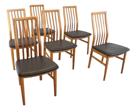 Set van 6 Kai Kristiansen voor Schou Andersen stoelen 'Lille Arden'