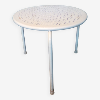 Perforated sheet metal garden coffee table