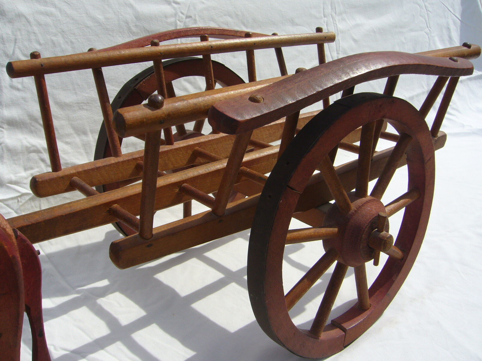 Wooden Toy char a oxen old Dejou