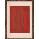 Collage on old paper - abstract art B253 signed eawy