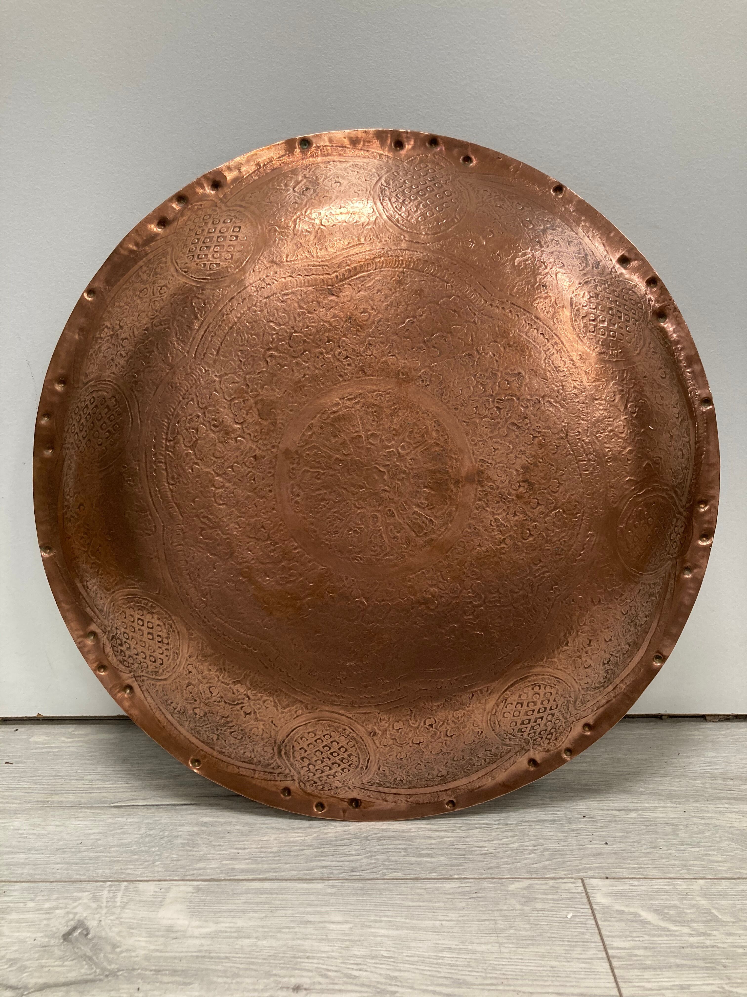 Copper oriental tray
