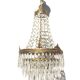 Grapefruit Hot Air Balloon Chandelier * Hollywood Regency * 50s