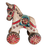 Small ceramic horse on wheels