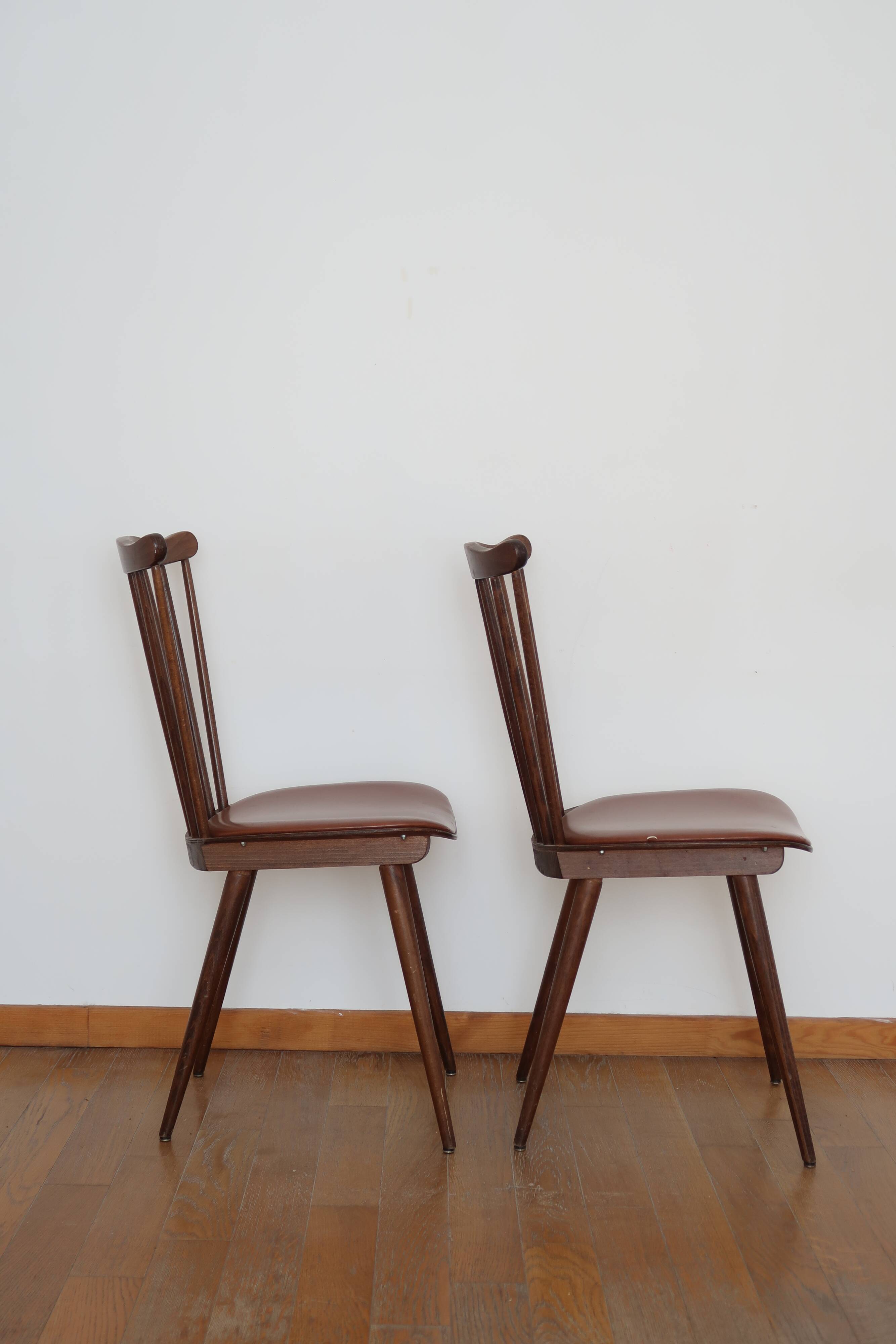 Paire de chaises bistrot "Menuet" Baumann