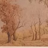 Watercolor signed-landscape