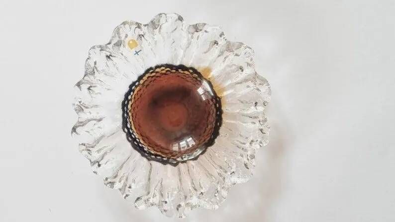 Pertti Santalahti Glass Bowl, Humppila, Finland, 1960s