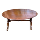 Large oval coffee table in solid wood 133x93cm