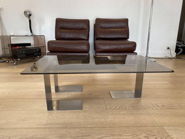 Table basse ''Colima'' de Jean-Pierre Mesmin pour Bioject. 1970