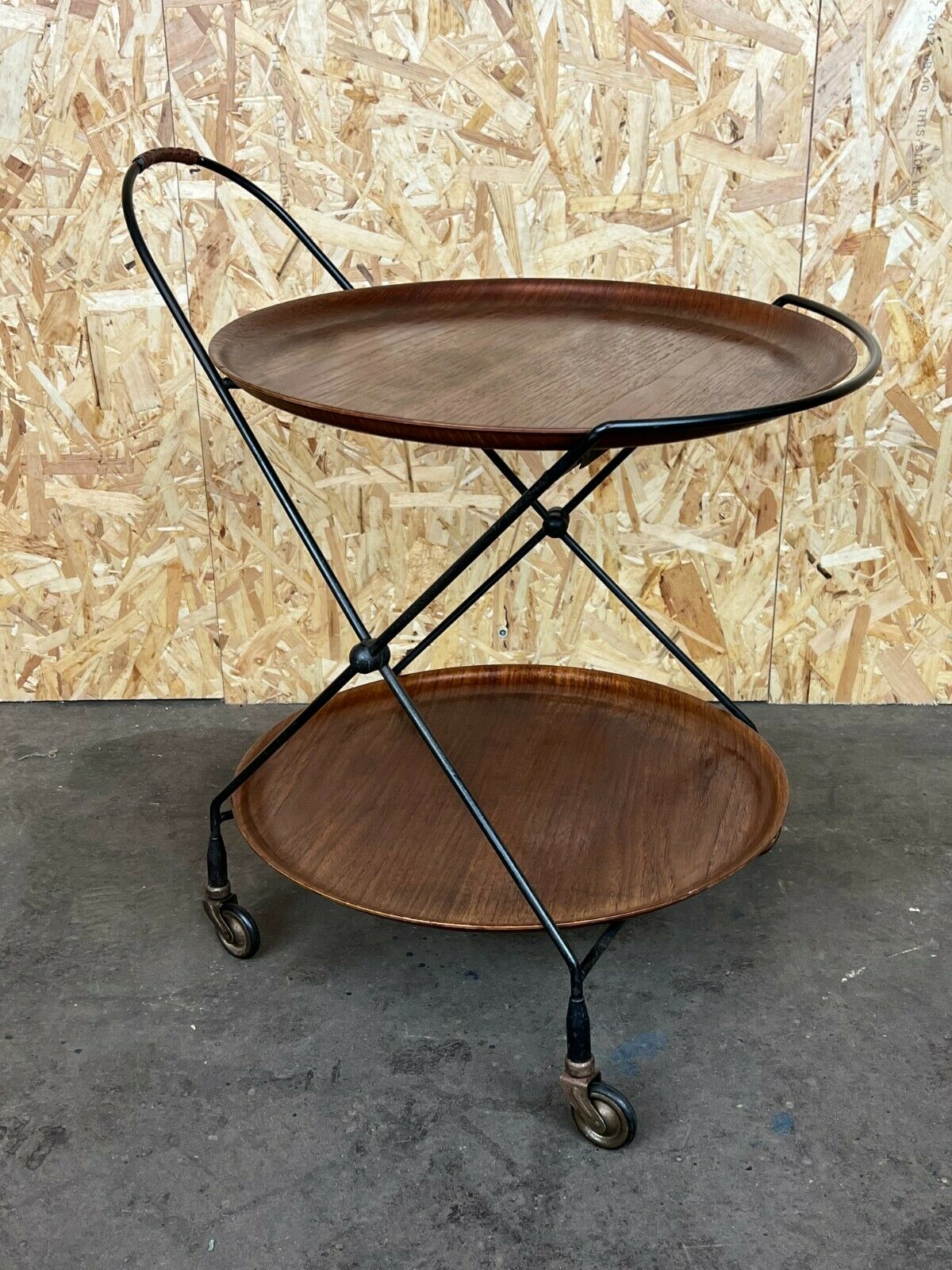 60s 70s teak serving trolley Jie Gantofta String Serving Trolley Sweden 60s
