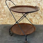 60s 70s teak serving trolley Jie Gantofta String Serving Trolley Sweden 60s