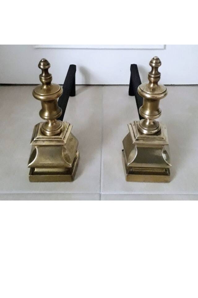 Paire de chenets vintage.