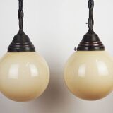 Pair of 1930s pendant lights