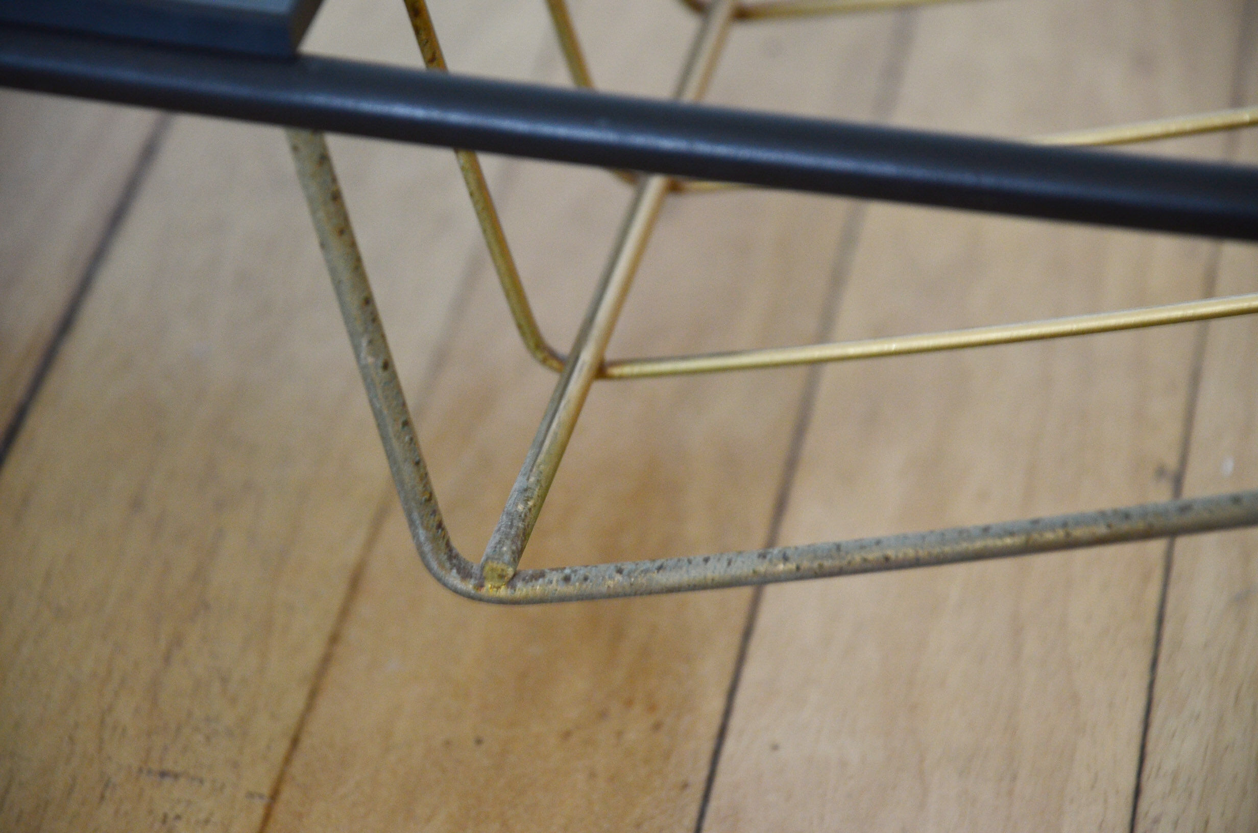 Glass coffee table door magazines 50s