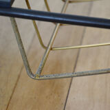 Glass coffee table door magazines 50s