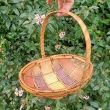 Retro egg wicker basket