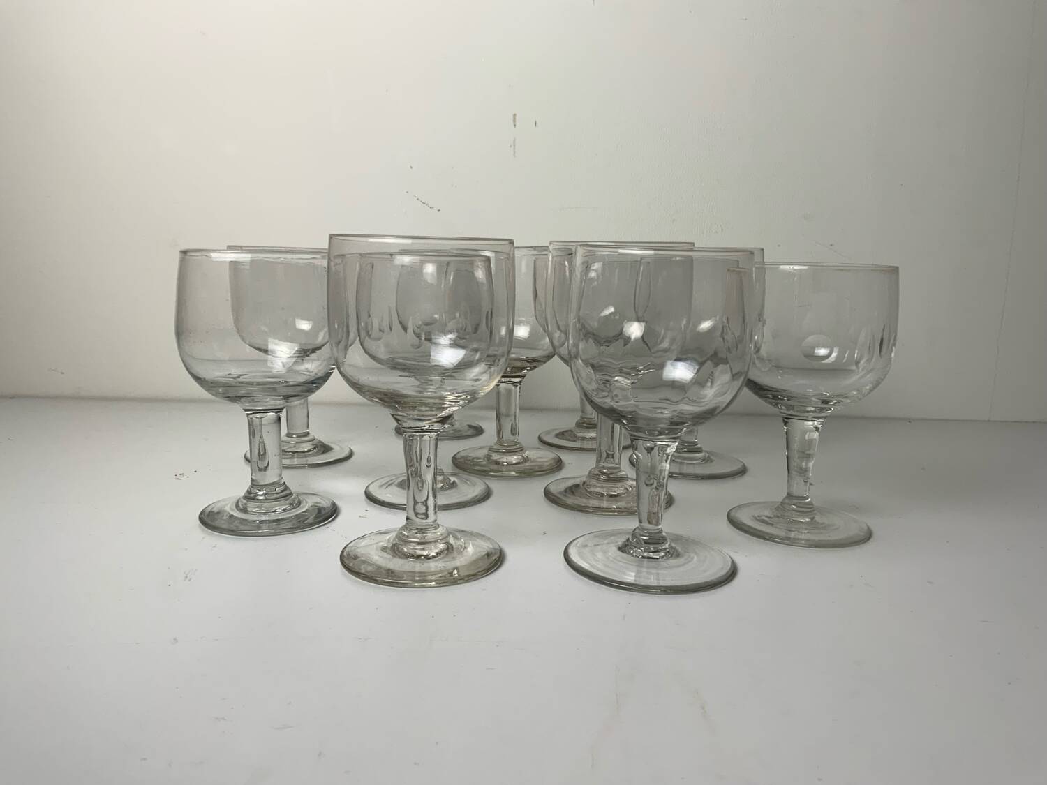 Antique stemmed glasses