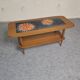 Coffee table 60s-70s scandinavian style tiles vallauris