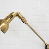 Lampe de bureau en laiton massif rare par Mek Elek vers les années 1940