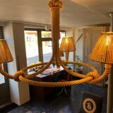 Berthes Glasser 1970 rope chandelier
