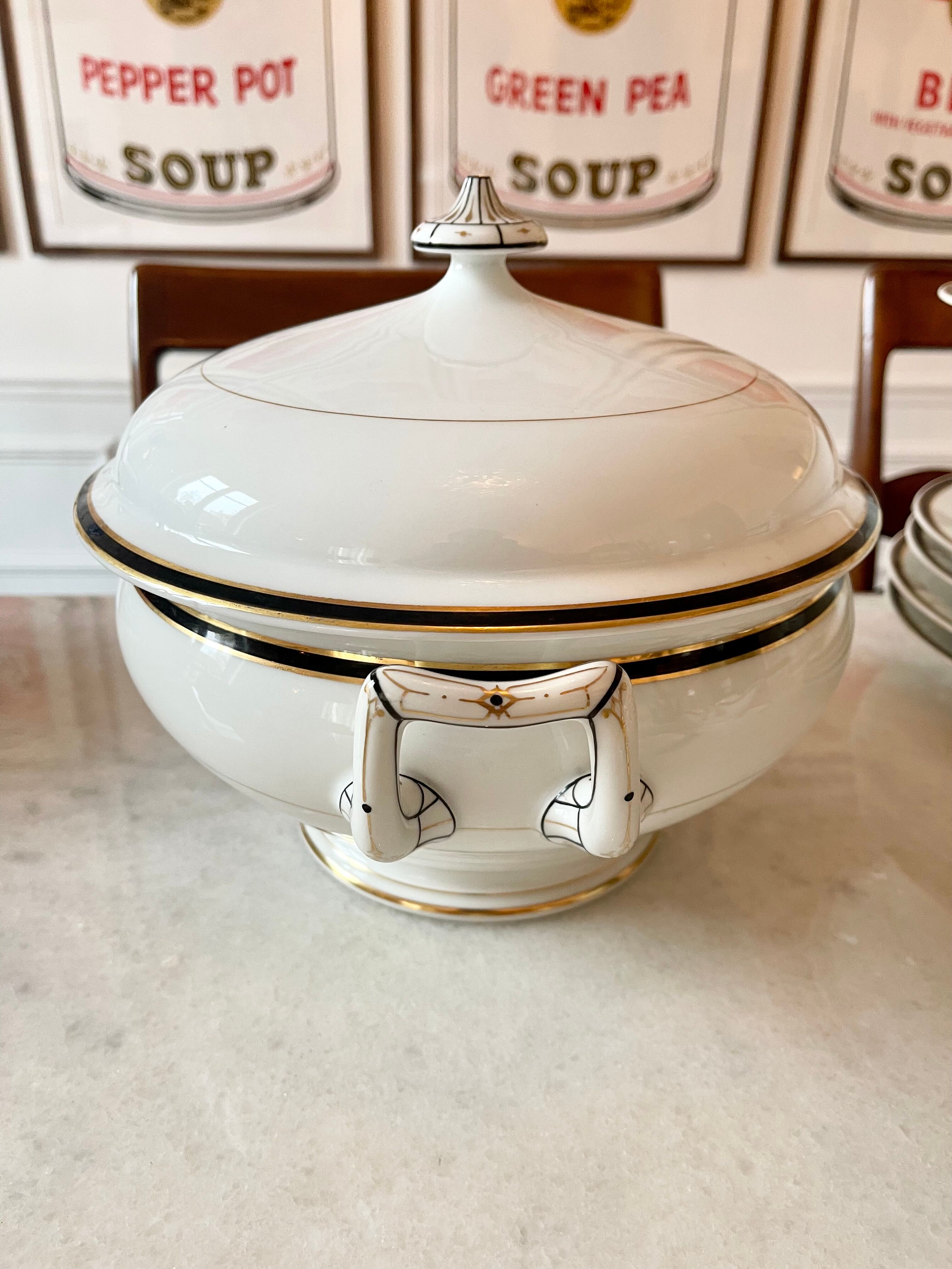 Table service in porcelain ch pillivuyt 81 pieces