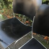 Set of 6 David Rowland Black Chairs 40/4