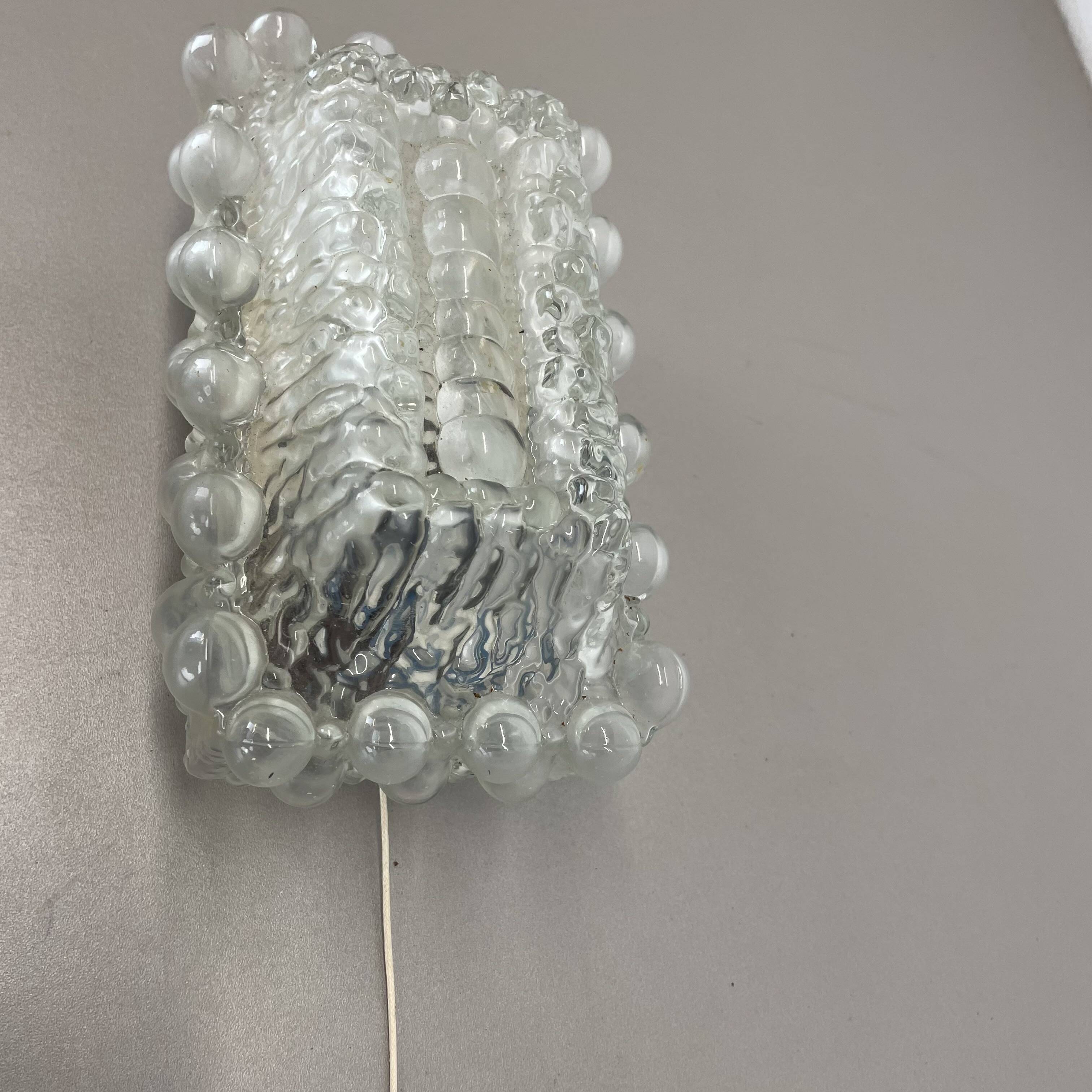 Set of Two "BUBBLE" Tynell Style Glass Wall Light Sconces, Germany, 1970s