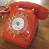 Vintage orange phone