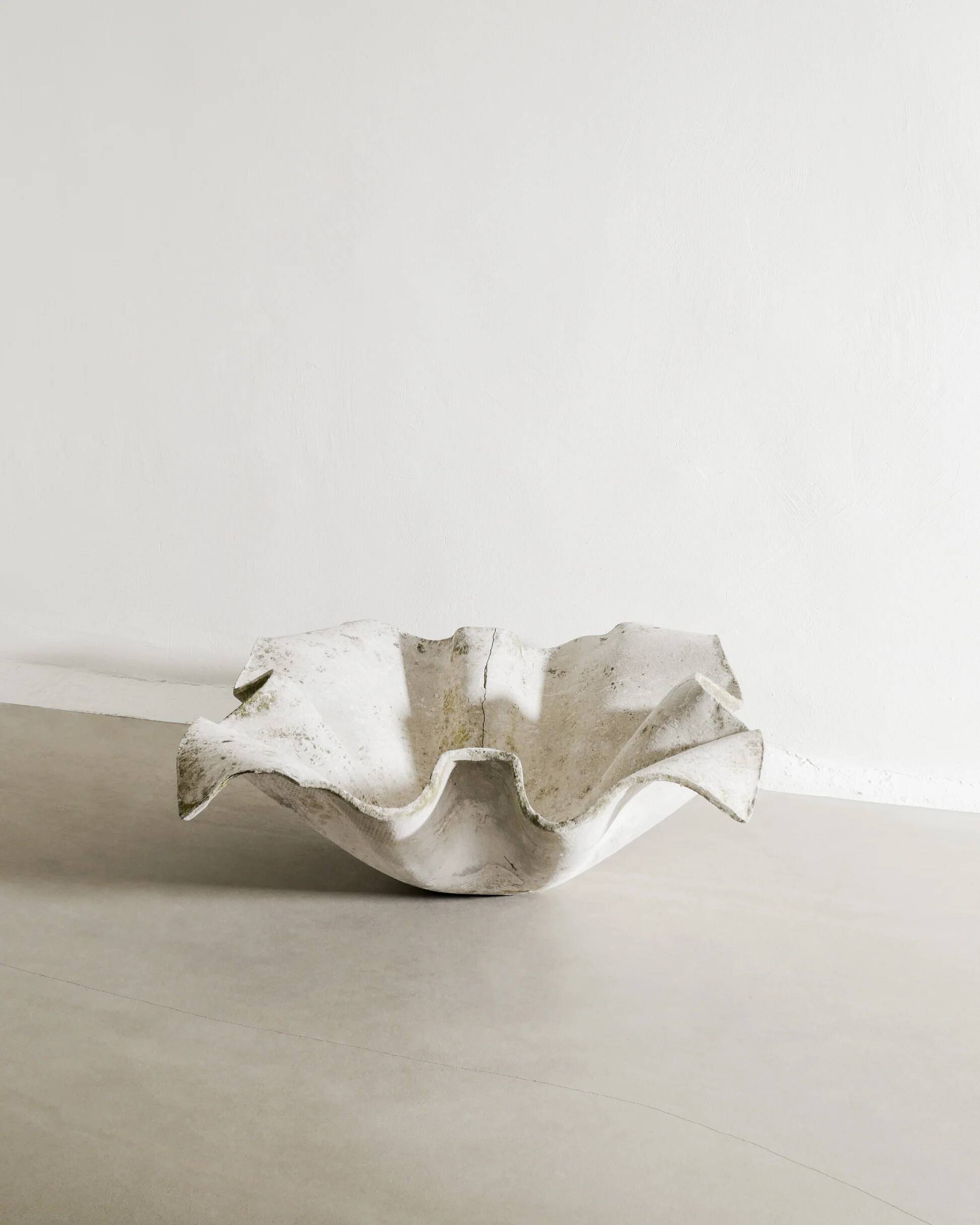 Oversized Mid Century Concrete Handkerchief Planter by Willy Guhl, 1950s