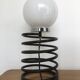Spiral lamp or spring black and opaline vintage 1960