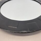 Miroir mural vintage en cuir à motifs, années 1950