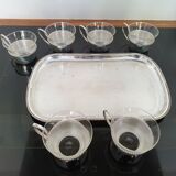 Silver coffee set and glass schott mainz 1970