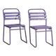 Antique purple patio chairs (c.1920). Set of 2 pieces