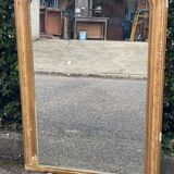 Miroir Louis Philippe en bois massif et stuc doré XIX siècle 125x80cm