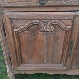 Country sideboard 2 doors 2 drawers solid oak old raw wood
