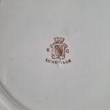 Exclusive 19th century French Lunéville porcelain plate, painted