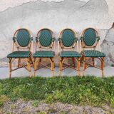 4 vintage parisian bistro chairs