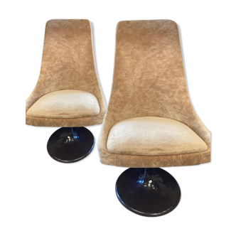 Paire de fauteuils pivotants