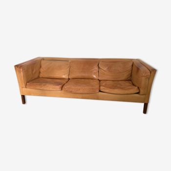 Danish havana leather sofa brand Stouby
