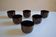 Set of 6 traditional bowls Burmese craftsmanship lacquered bamboo horsehair