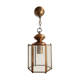 Brass and glass lantern pendant/chandelier - vintage