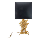 Hollywood Regency lamp base in exploded bronze and quartz Claude Victor Boeltz 1980