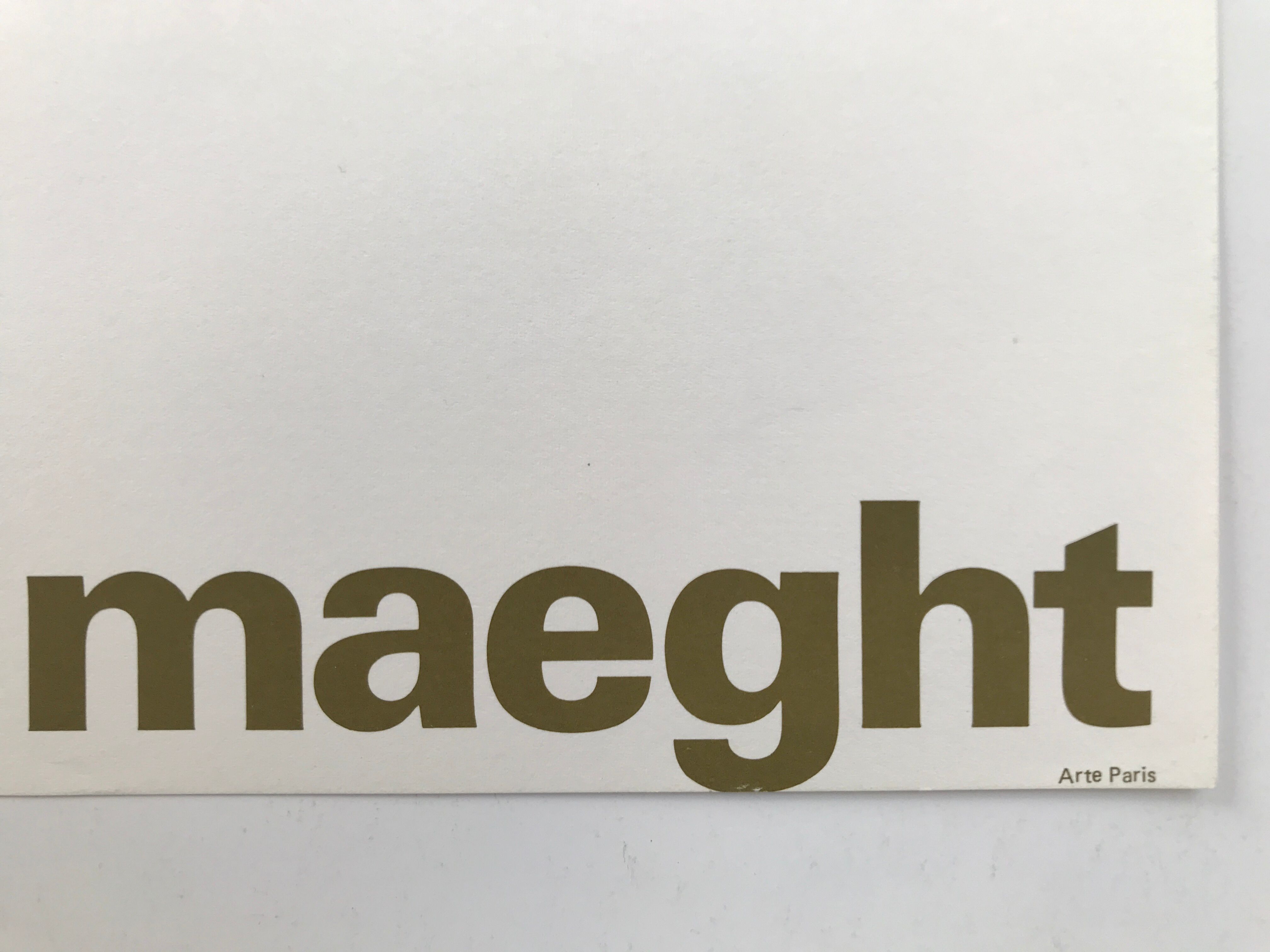 Original exhibition poster by Eduardo Chilidda, Galerie Maeght, 1973.