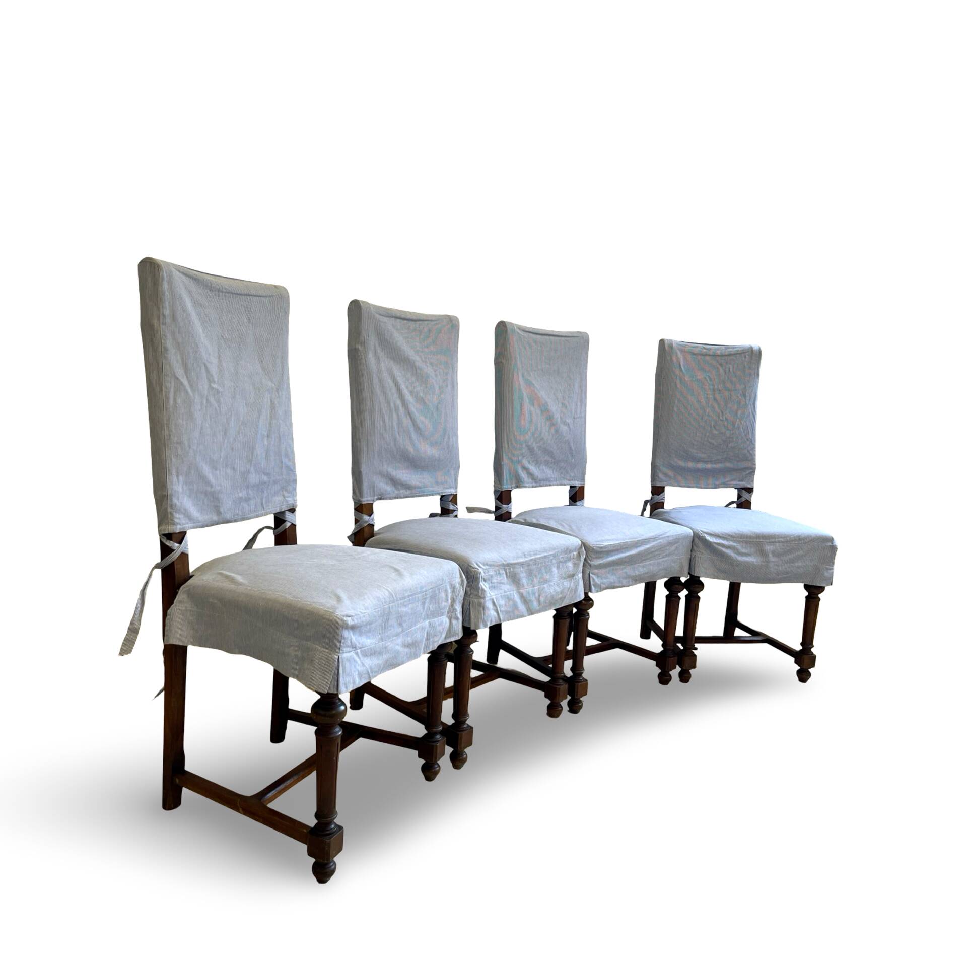 four Victorian dining chairs