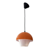 Vintage orange and white "mushroom" ceiling light (1960-1970)