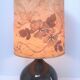 Lampe céramique signée abat-jour herbier hauteur 59 cm