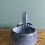 Glazed terracotta double salt dish