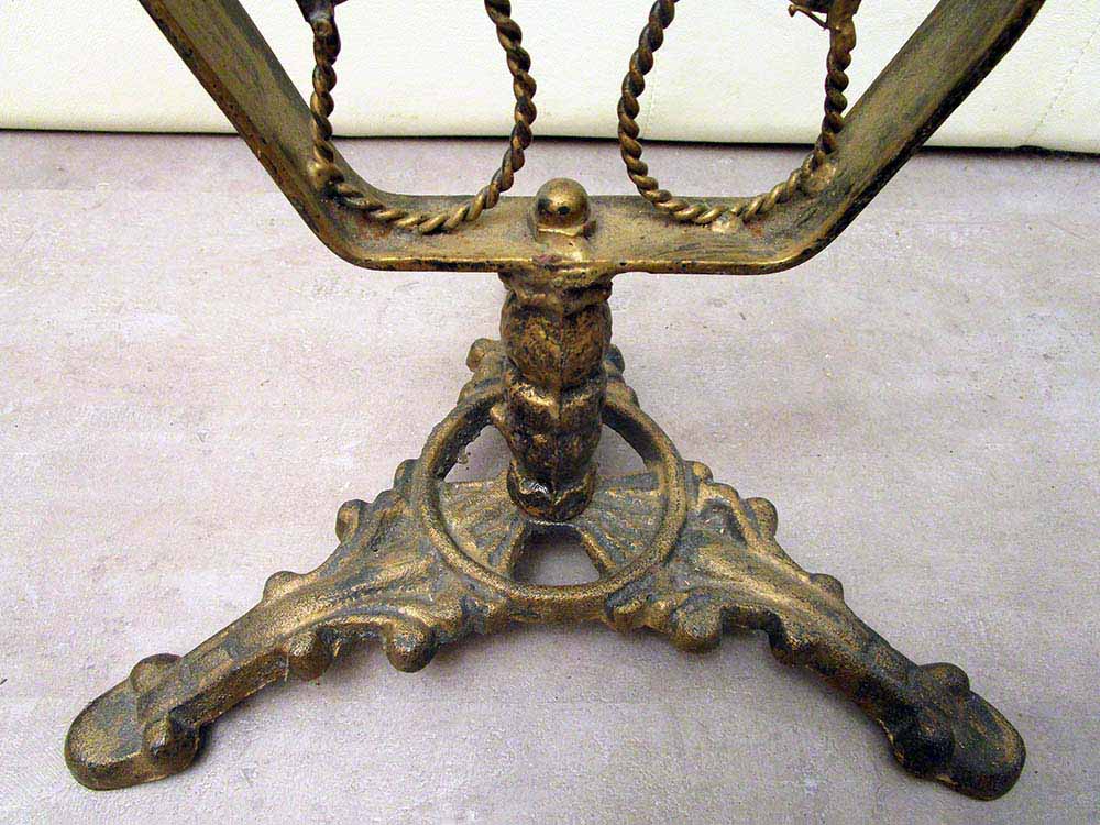 Metal and glass side table