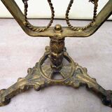 Metal and glass side table